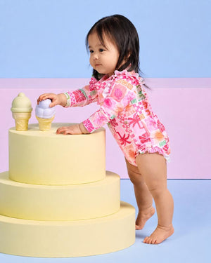 Seafolly Toddler Girls Frill Sunsuit - Summer Paradise