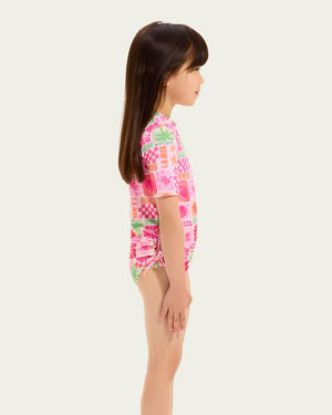 Seafolly Toddler Girls Rouched Rash Set - Summer Paradise