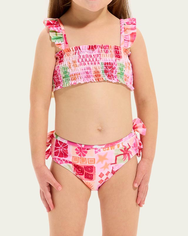 Seafolly Toddler Girls Shirred Bikini - Summer Paradise