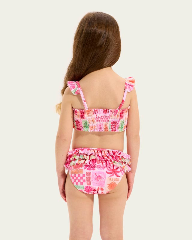 Seafolly Toddler Girls Shirred Bikini - Summer Paradise