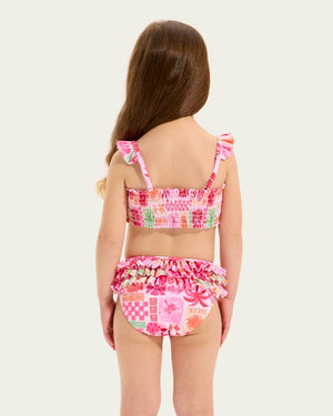 Seafolly Toddler Girls Shirred Bikini - Summer Paradise
