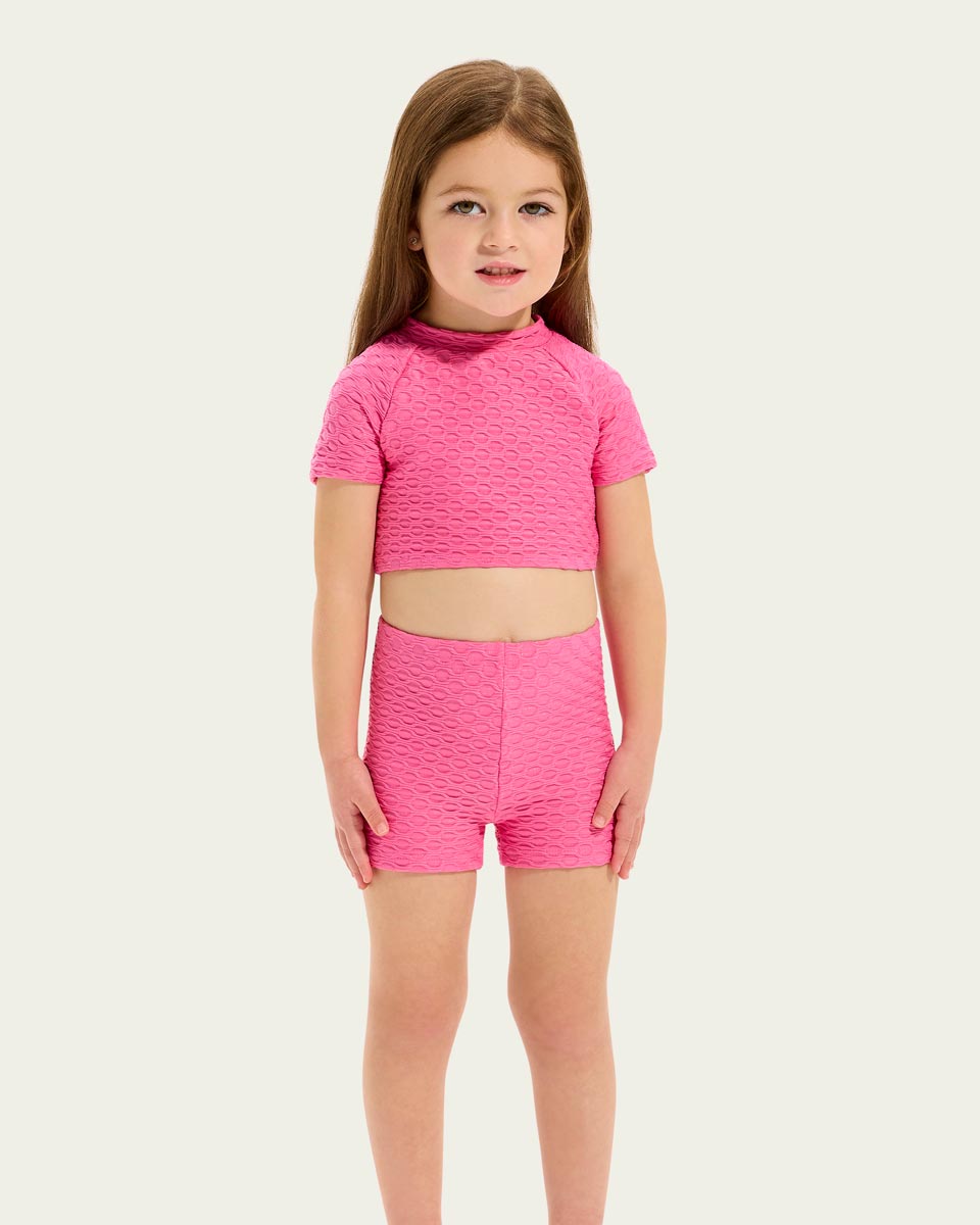 Seafolly Toddler Girls Rashie Boyleg Set - Mesh