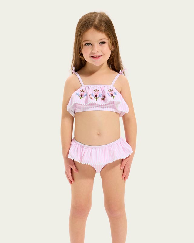 Seafolly Toddler Girls Frill Bikini - Stripe