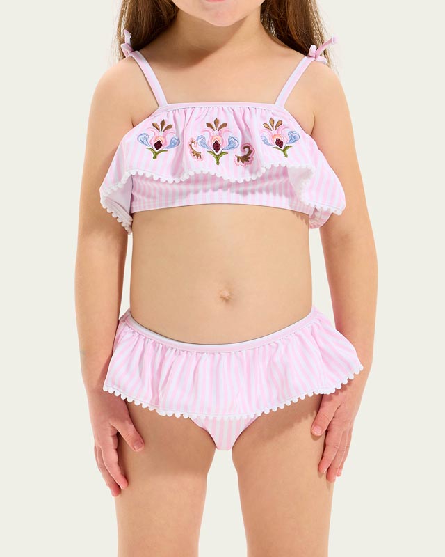 Seafolly Toddler Girls Frill Bikini - Stripe