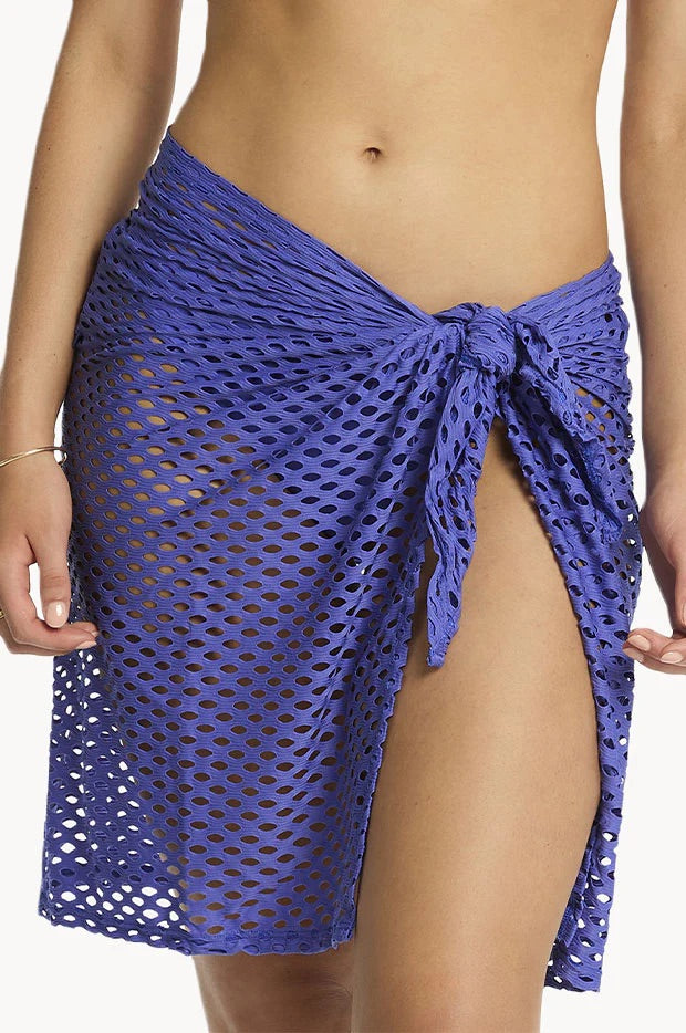 Sea Level Mid Length Mesh Wrap - Castaway