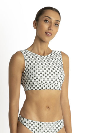 Sunseeker Mastectomy Crop Top - Crete