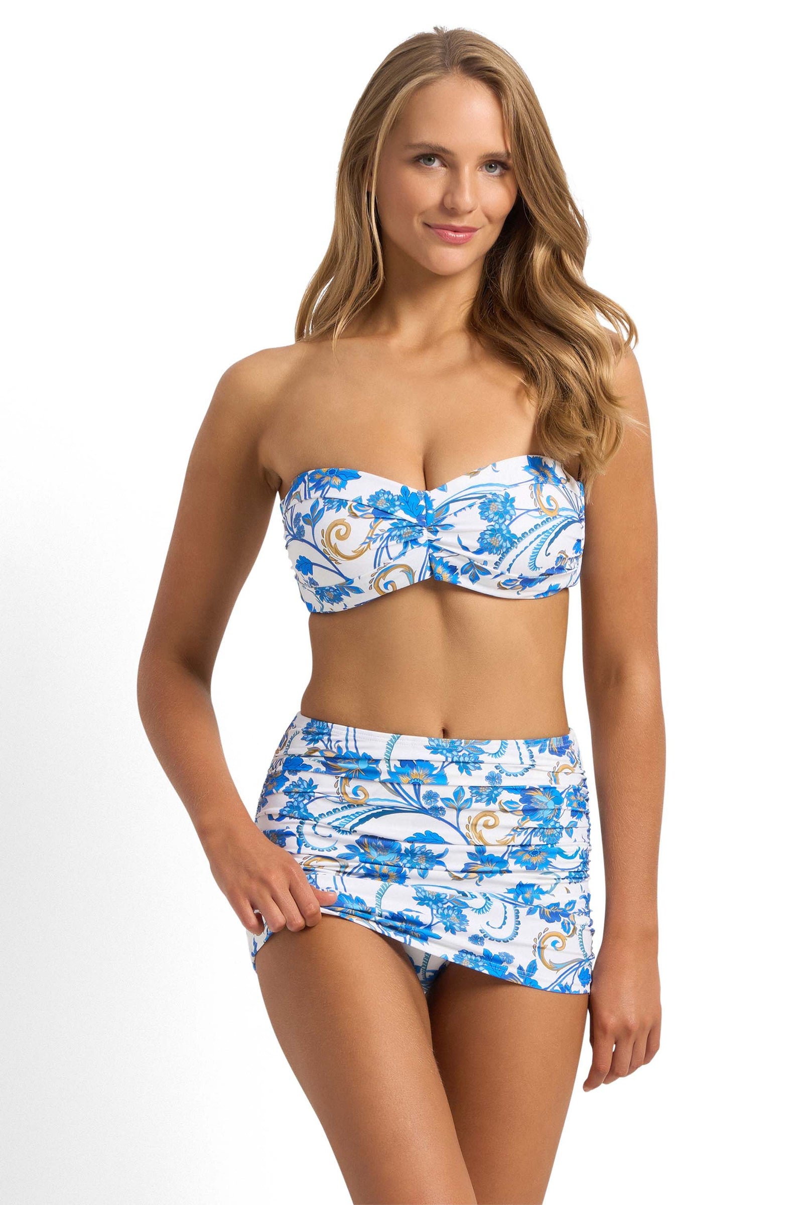 Sunseeker Ruched Skirt Pant - Sicily