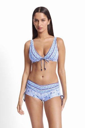 Sunseeker Tie Front Bra - Cowboy