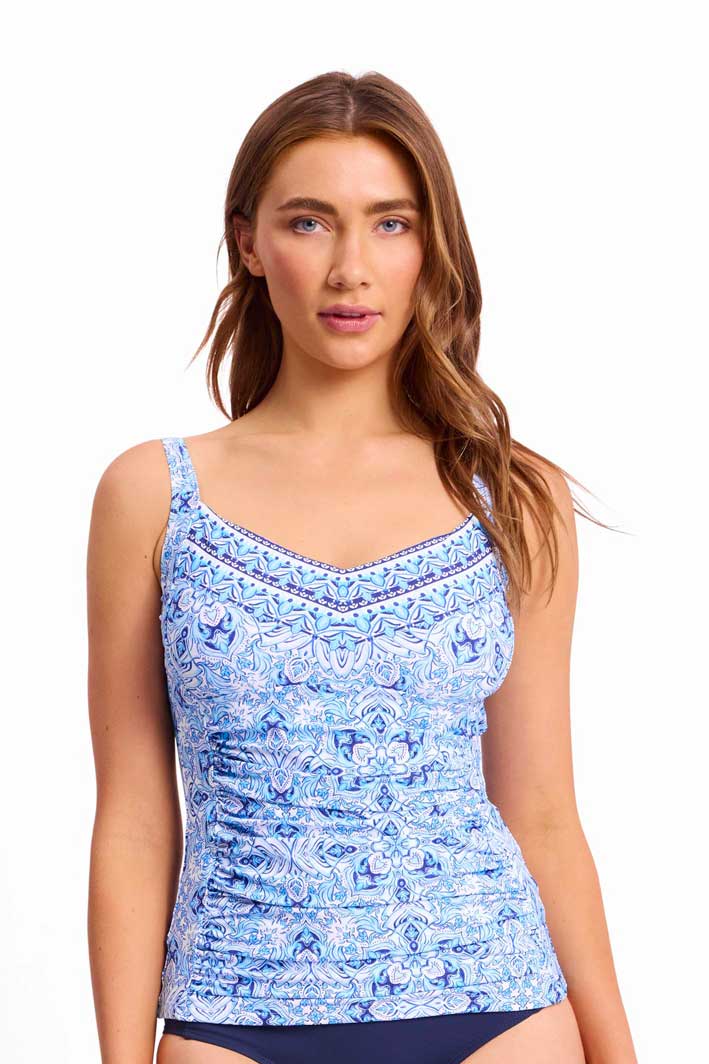 Sunseeker DD/E Ruched Underwire Singlet - Cowboy