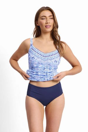 Sunseeker DD/E Ruched Underwire Singlet - Cowboy