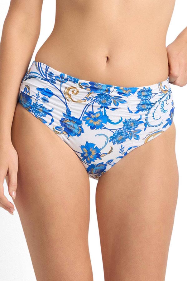 Sunseeker Ruched Mid Rise Pant - Sicily