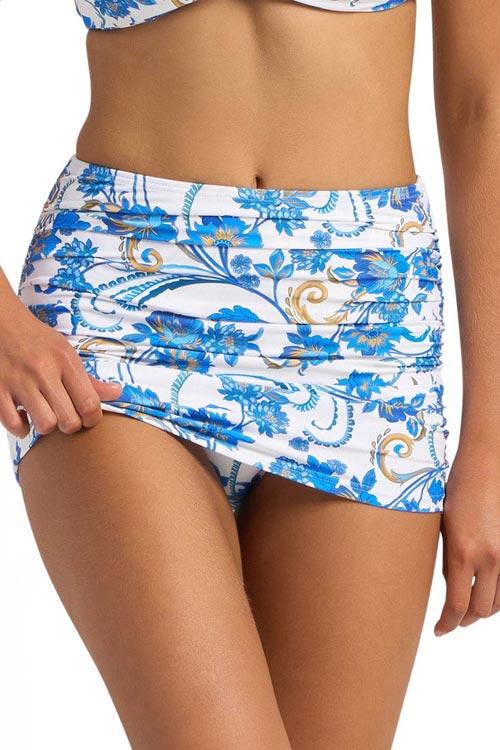 Sunseeker Ruched Skirt Pant - Sicily