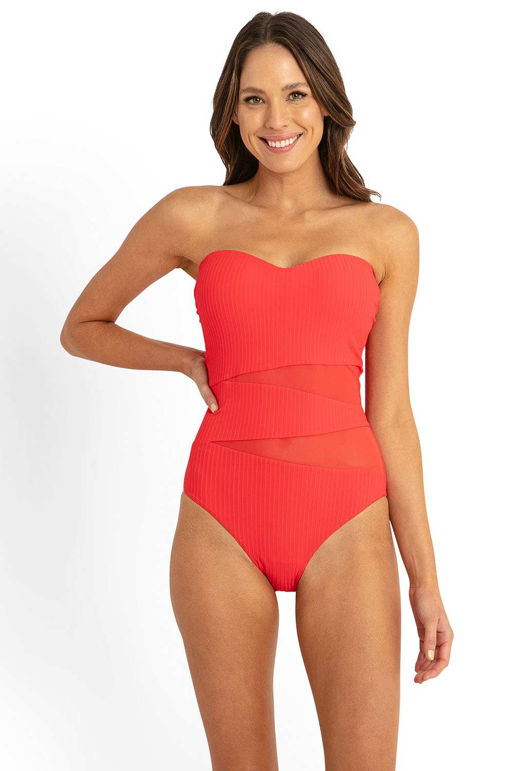 Sunseeker D/DD Mesh Bandeau One Piece - Reset