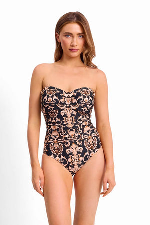 Sunseeker D/DD Ruched Wrap Bandeau One Piece - Shell City