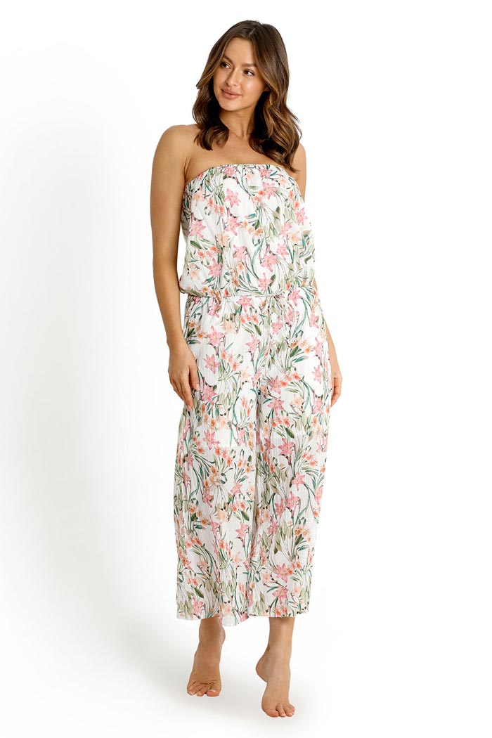 Sunseeker Bandeau Jumpsuit - Camellia