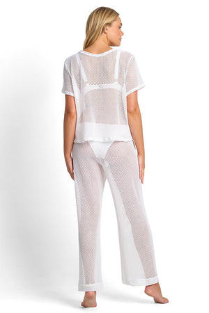 Sunseeker Mesh Oversized T-Shirt - Salt