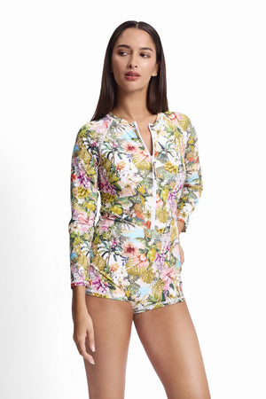 Sunseeker Cheeky Mastectomy Surfsuit One Piece - White Lotus