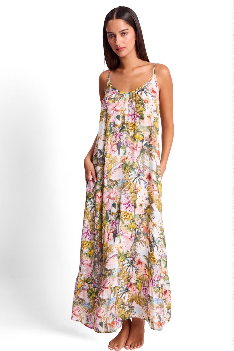 Sunseeker Scoop Maxi Dress - White Lotus