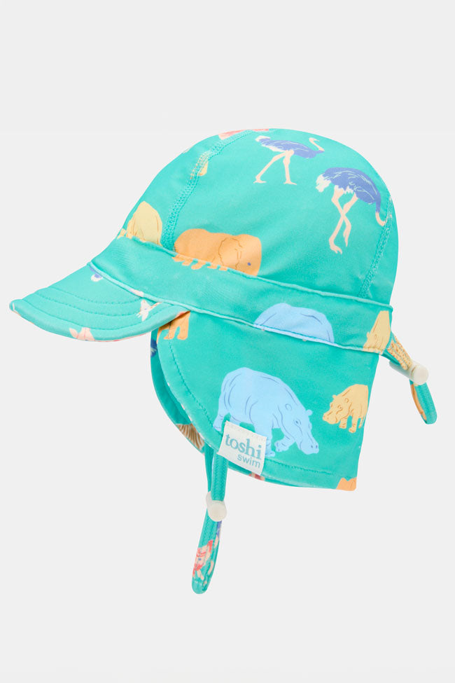Toshi Swim Kids Flap Cap - Congo Seagrass