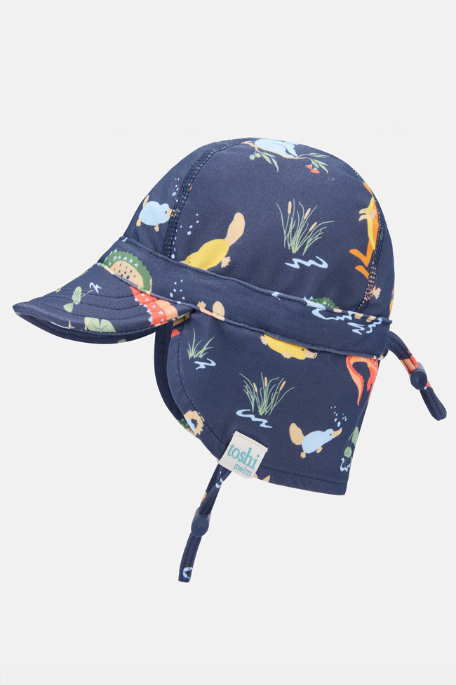 Toshi Swim Kids Flap Cap - Kakadu Moonlight
