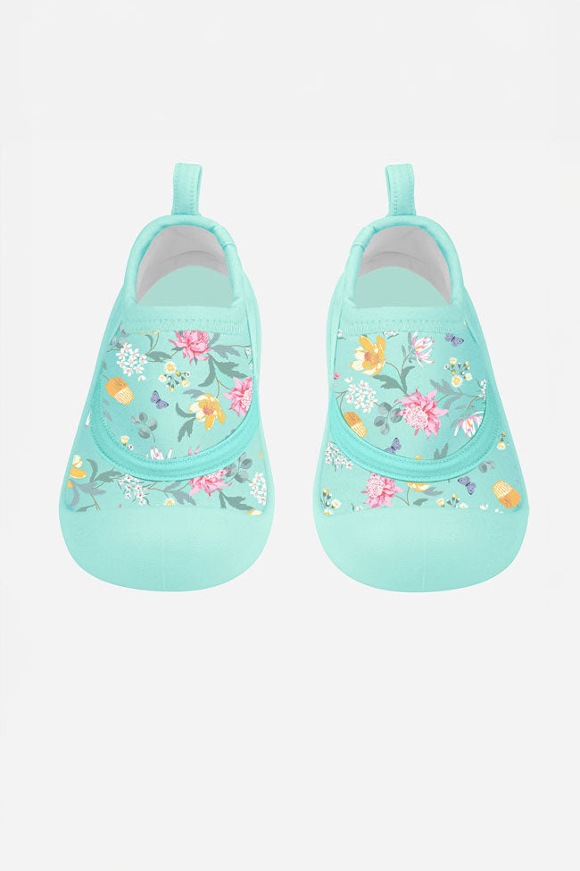 Toshi Swim Kids Paradise Reef Booties - Waratah Mint