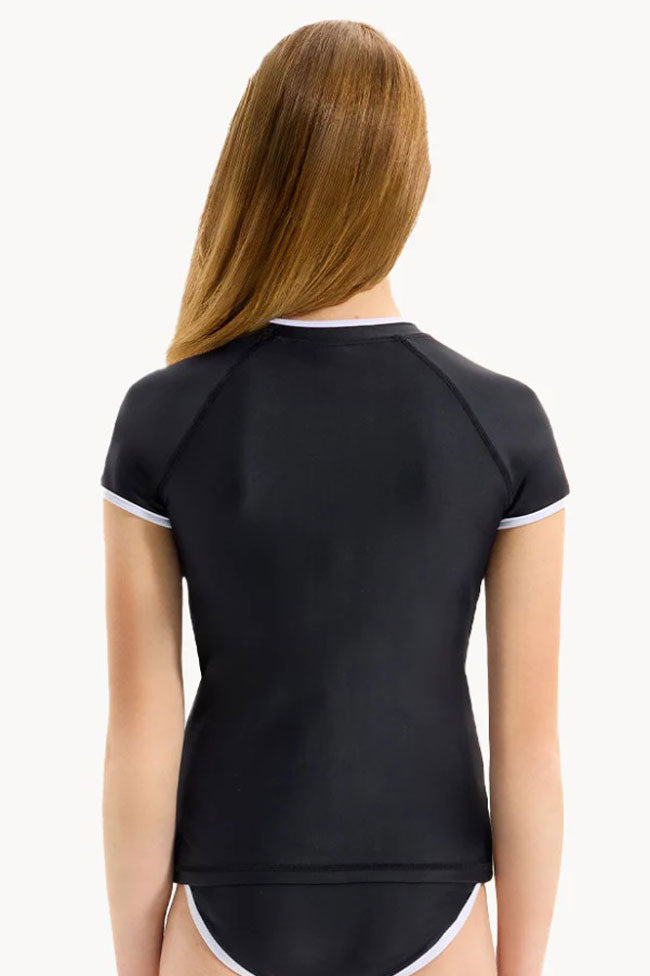 Seafolly Girls Short Sleeve Zip Front Rash Vest - Essentials