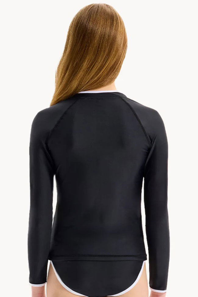 Seafolly Girls Long Sleeve Zip Front Rash Vest - Essentials