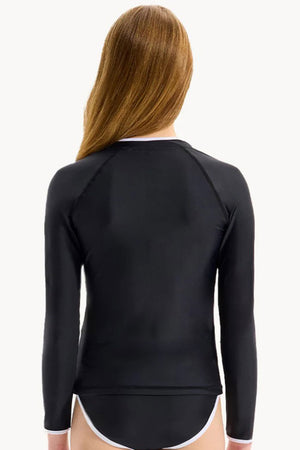 Seafolly Girls Long Sleeve Zip Front Rash Vest - Essentials