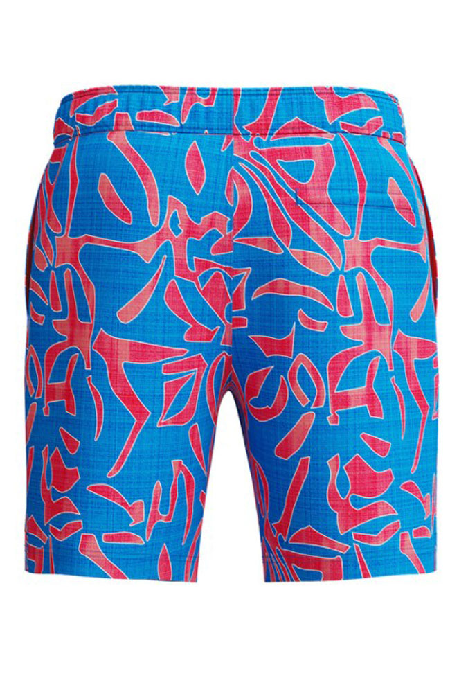 Speedo Mens Neon Coral Rendondo Print Volley 18" Watershort