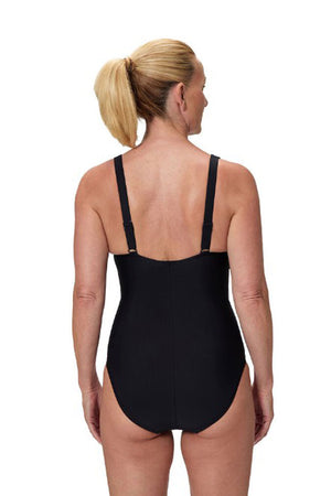 Speedo Womens Quantum One Piece - Anthracite/White