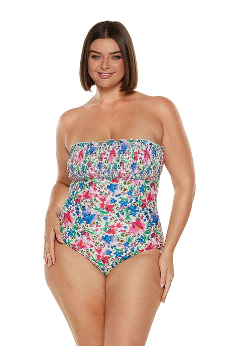 Capriosca Shirred One Piece - Summer Fields