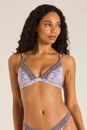 Tigerlily Christie Longline Bikini Top - Azura