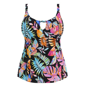 Elomi Non Wired Moulded Tankini Top - Tropical Falls Black