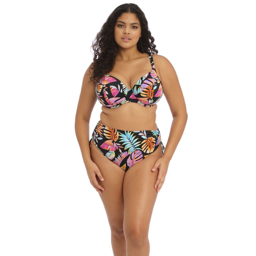 Elomi UW Plunge Bikini Top - Tropical Falls Black