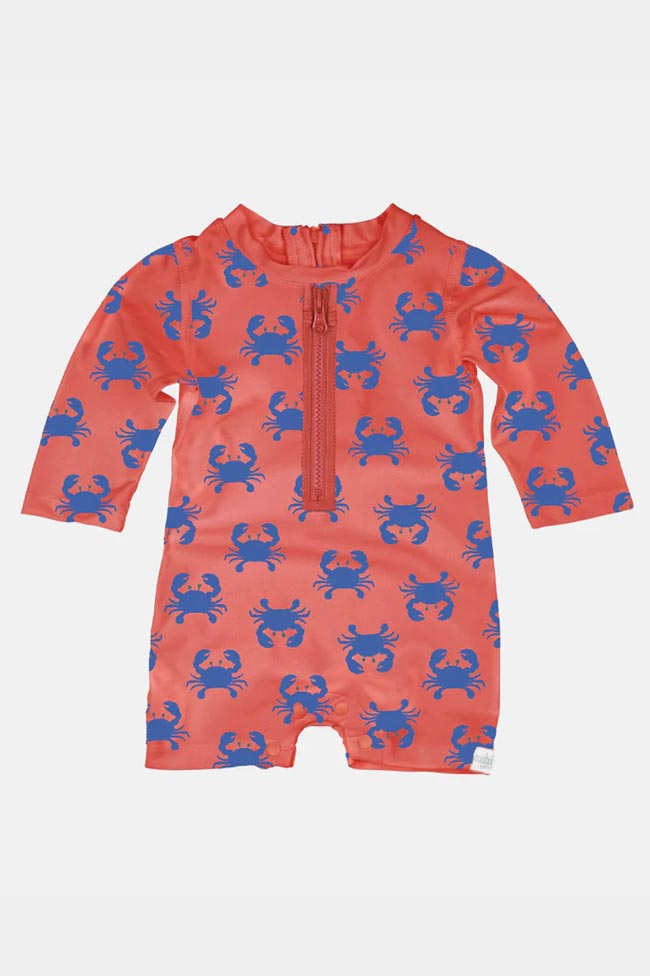 Toshi Swim Baby Onesie L/S - Pirate Mud Crabs