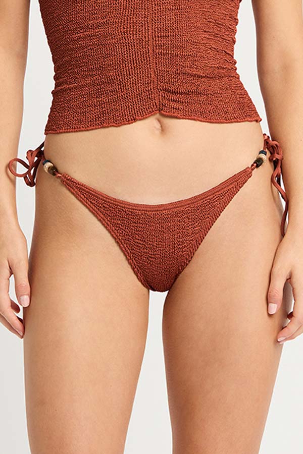 Bond-eye Beaded Tie Side Vista Brief - Bronze Shimmer