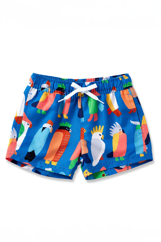 Halcyon Nights Kids Boardshorts - Flamin Galah