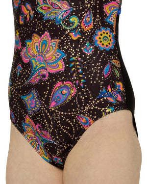 Zoggs Girls Hi Front Crossback One Piece - Cassablanca