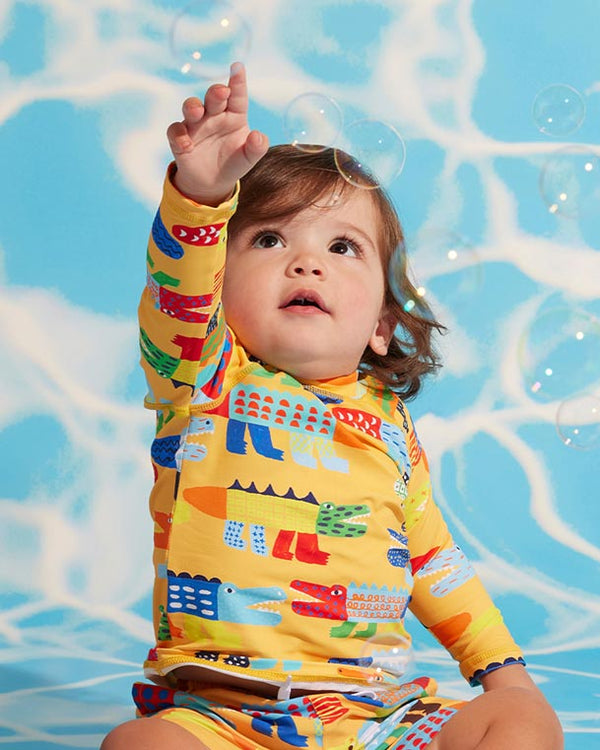 Halcyon Nights Long Sleeve Rash Vest - Chomp - Splish Splash Swimwear