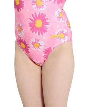 Zoggs Yaroomba Floral Toddler Girls One Piece - Holly