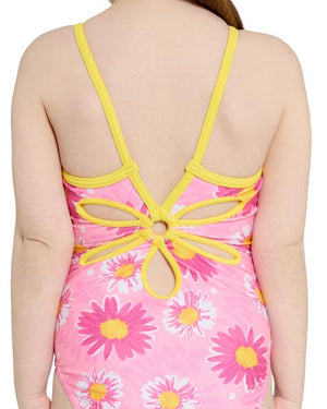 Zoggs Yaroomba Floral Toddler Girls One Piece - Holly