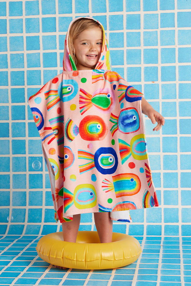 Halcyon Nights Kids Hooded Towel - Fancy Fins