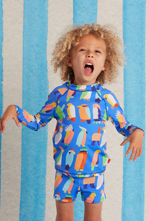 Halcyon Nights Kids Swim Shortie - Flamin Galah