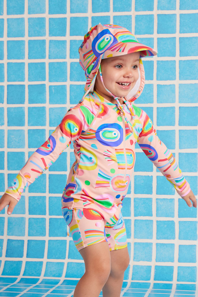 Halcyon Nights Kids Long Sleeve Supersuit - Fancy Fins