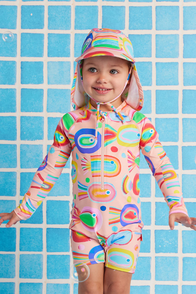 Halcyon Nights Kids Long Sleeve Supersuit - Fancy Fins