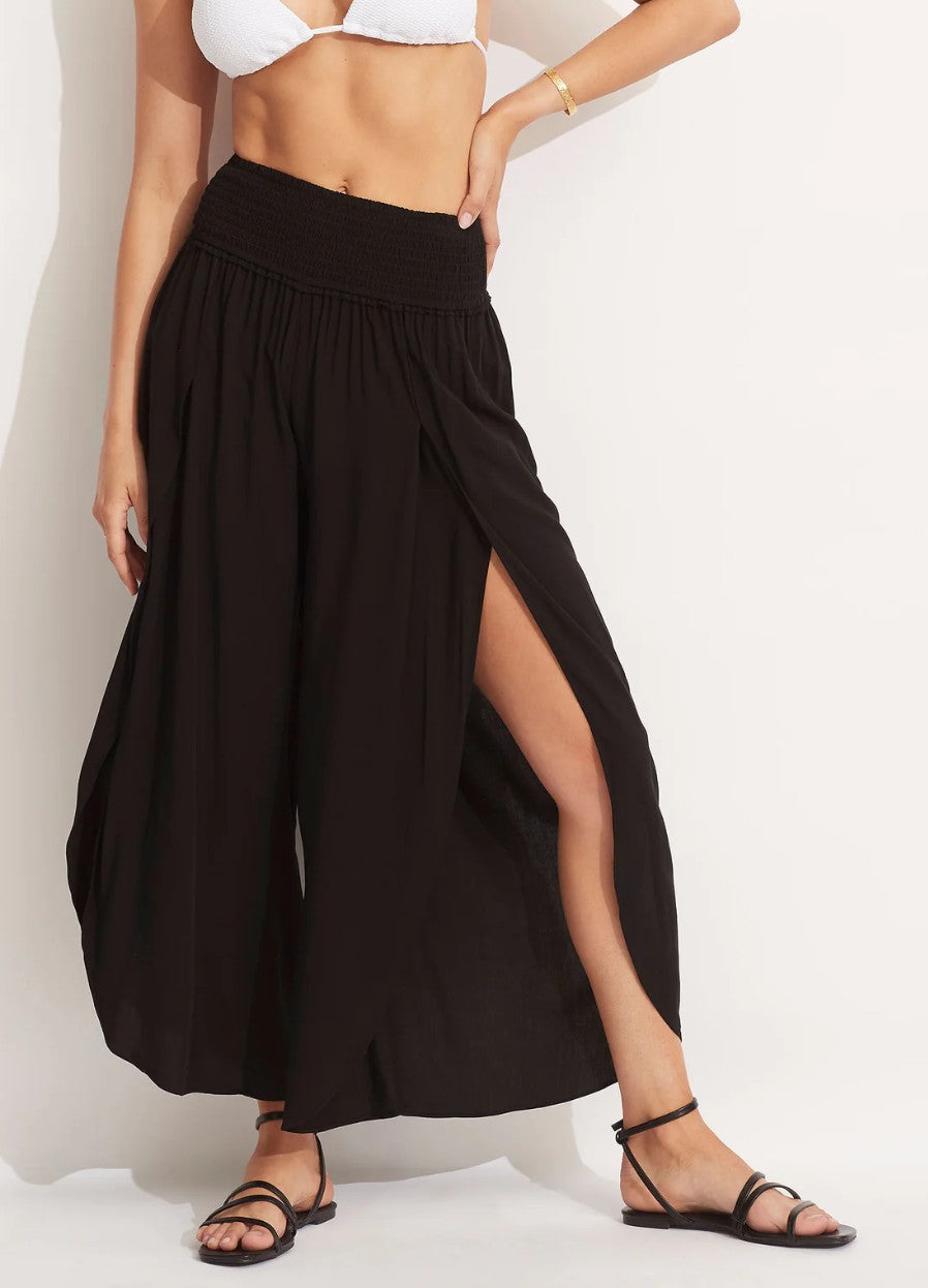 Seafolly Shirred Waist Wrap Pant - Beach Basics