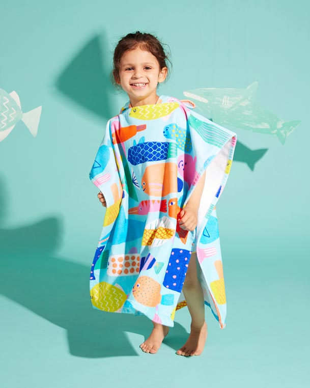 Halcyon Nights Kids Hooded Towel - Rainbow Reef