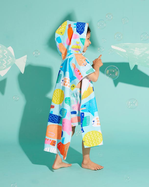 Halcyon Nights Kids Hooded Towel - Rainbow Reef