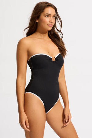 Seafolly Ring Front Bandeau One Piece - Beach Bound