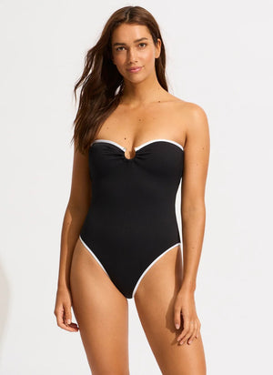 Seafolly Ring Front Bandeau One Piece - Beach Bound